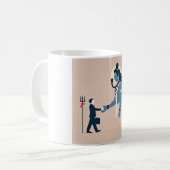minimalism image of an ordinary person greeting go コーヒーマグカップ (正面左)