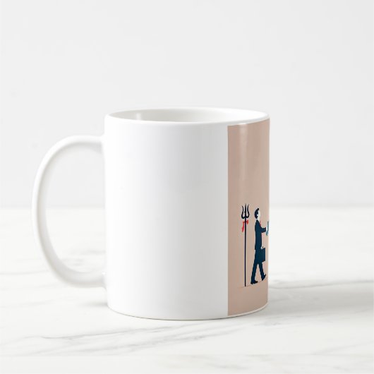 minimalism image of an ordinary person greeting go コーヒーマグカップ (左)