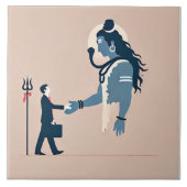 minimalism image of an ordinary person greeting go タイル (正面)