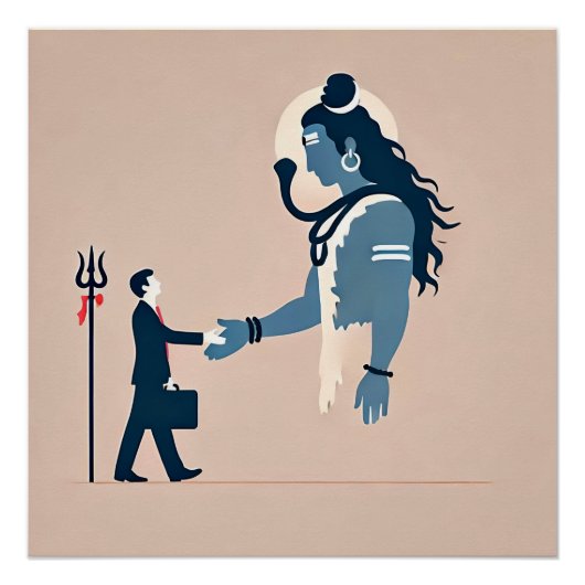 minimalism image of an ordinary person greeting go ポスター (正面)