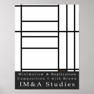 Minimalism Replication 2 Composition 1 with Brown ポスター
