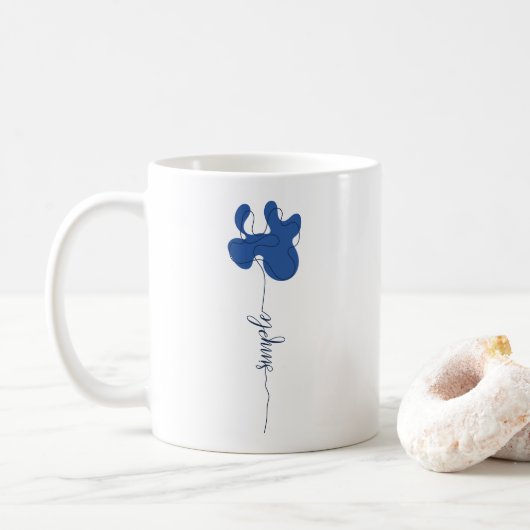 Minimalism Simple Flower Mug コーヒーマグカップ (ドーナツ)