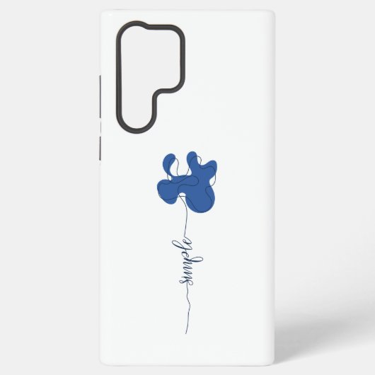 Minimalism Simple Flower Samsung Galaxyケース (裏面)