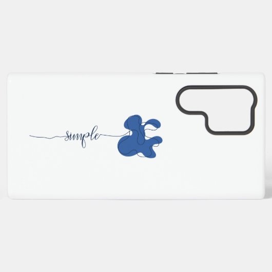 Minimalism Simple Flower Samsung Galaxyケース (裏面横)