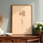 Minimalism Simple Flower Wall Art ポスター
