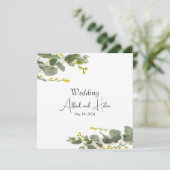 Minimalismo de flores de mimosa 招待状 (スタンド正面)