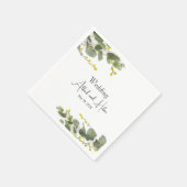 Minimalismode flores de mimosa スタンダードカクテルナプキン (角)