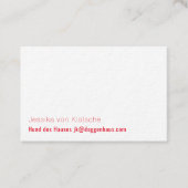 Minimalismus in rot visitenkarte 名刺 (正面)