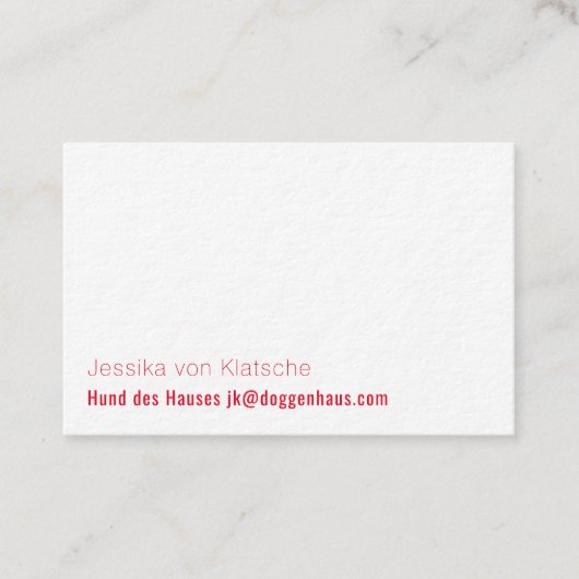 Minimalismus in rot visitenkarte 名刺 (正面)