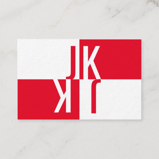 Minimalismus in rot visitenkarte 名刺 (裏面)