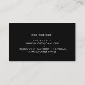 MINIMALISTシンプル名男らし白黒モノ 名刺 (裏面)