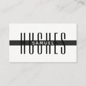 MINIMALISTシンプル名男らし白黒モノ 名刺 (正面)