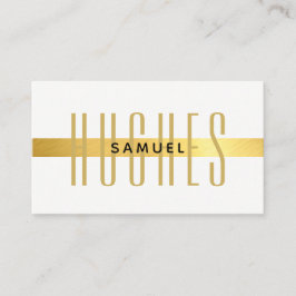 MINIMALISTシンプル名男らし黒とフェイク金ゴールド 名刺
