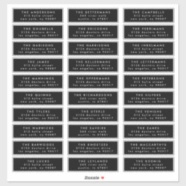 MINIMALIST個人の結婚ゲストアドレス シール