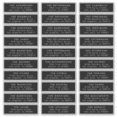 MINIMALIST個人の結婚ゲストアドレス シール (正面)