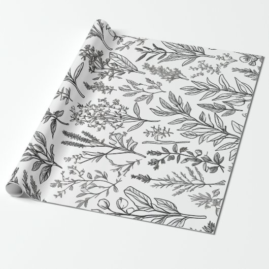 MInimalist花 ラッピングペーパー (アンロールド)