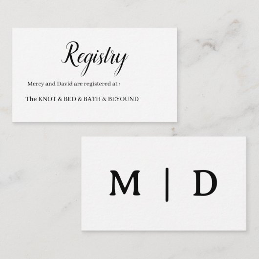 Minimalist  エンクロージャーカード (正面/裏面)