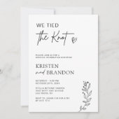 minimalist フォトウェディング「We Tied the Knot」 招待状 (正面)