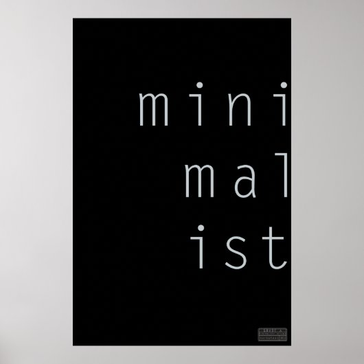 MiniMalIst 001 – 背景カスタムカラーポスター ポスター (正面)