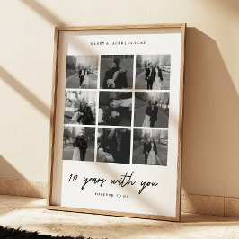 Minimalist 10-Year Anniversary Couple Photos ポスター