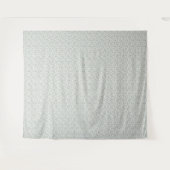 Minimalist 1940s Eucalyptus Slate Blue Sprig タペストリー (正面(横))