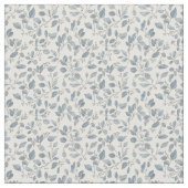 Minimalist 1940s Eucalyptus Slate Blue Sprig ファブリック (クローズアップ)