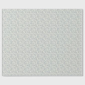 Minimalist 1940s Eucalyptus Slate Blue Sprig ラッピングペーパー (フラット)