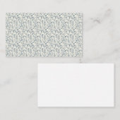 Minimalist 1940s Eucalyptus Slate Blue Sprig 名刺 (正面/裏面)