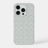Minimalist 1940s Eucalyptus Slate Blue Sprig iPhoneケース (裏面)
