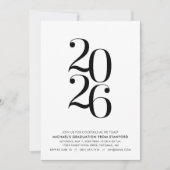 Minimalist 2026 Graduation Party Invitation 招待状 (正面)