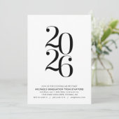 Minimalist 2026 Graduation Party Invitation 招待状 (スタンド正面)
