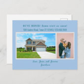 Minimalist 2 Photos We Moved Moving Announcement ポストカード (正面/裏面)