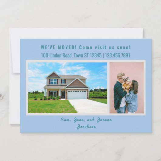 Minimalist 2 Photos We Moved Moving Announcement 案内状 (正面)