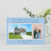 Minimalist 2 Photos We Moved Moving Announcement 案内状 (スタンド正面)