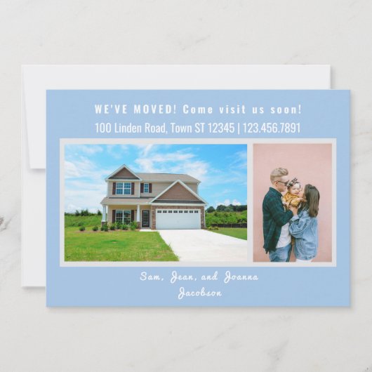 Minimalist 2 Photos We Moved Moving Announcement 案内状 (正面)