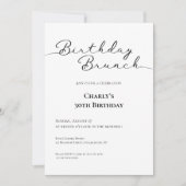 Minimalist 30th Birthday Brunch 招待状 (正面)