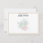 Minimalist 3.5x5-in Illustrated Christmas Elements ノートカード (正面)