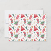 Minimalist 3.5x5-in Illustrated Christmas Elements ノートカード (裏面)