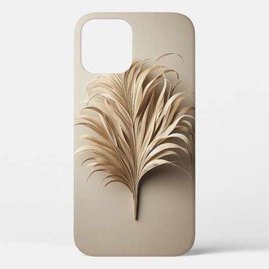 Minimalist 3D Palm Leaf Sculpture - Modern Boho Be Case-Mate iPhoneケース (裏面)