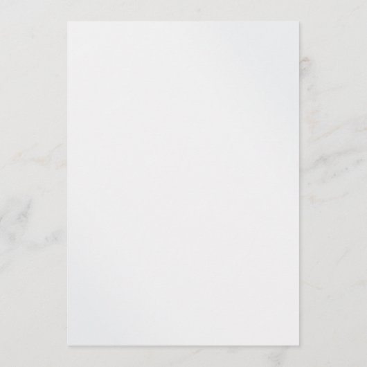 Minimalist 3D White Floral  Luxury Elegant Wedding メニュー (裏面)