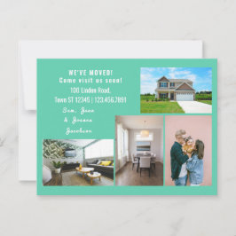 Minimalist 4 Photos We Moved Moving Announcement ポストカード