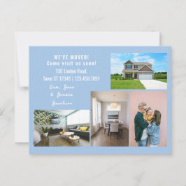 Minimalist 4 Photos We Moved Moving Announcement ポストカード