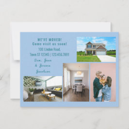 Minimalist 4 Photos We Moved Moving Announcement ポストカード