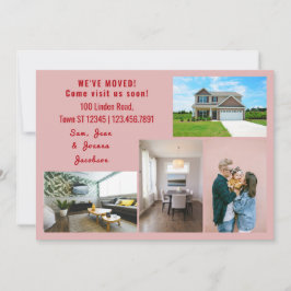 Minimalist 4 Photos We Moved Moving Announcement 案内状