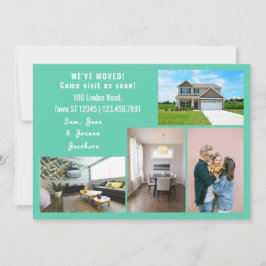 Minimalist 4 Photos We Moved Moving Announcement 案内状