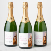 Minimalist 60 & Fabulous 60th Birthday Party スパークリングワインラベル (ボトル)