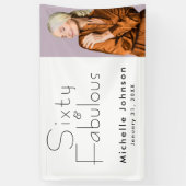 Minimalist 60 & Fabulous 60th Birthday Party 横断幕 (縦)