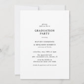 Minimalist 6 Photo Collage Joint Graduation Party 招待状 (裏面)