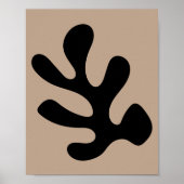 Minimalist Abstract Algae Matisse Style ポスター (正面)