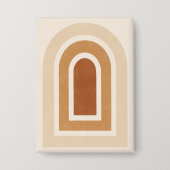 Minimalist Abstract Arch Print - Earth Tones 缶バッジ (正面)